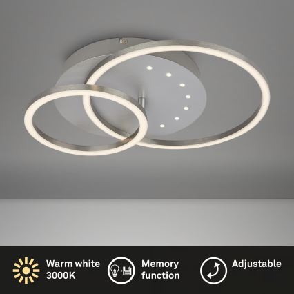 Brilo - LED prigušiva plafonska svetiljka LED/26W/230V 3000K mat hrom