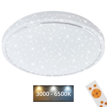 Brilo - LED prigušiva plafonska svetiljka STARRY SKY LED/18W/230V 3000-6500K + daljinski upravljač