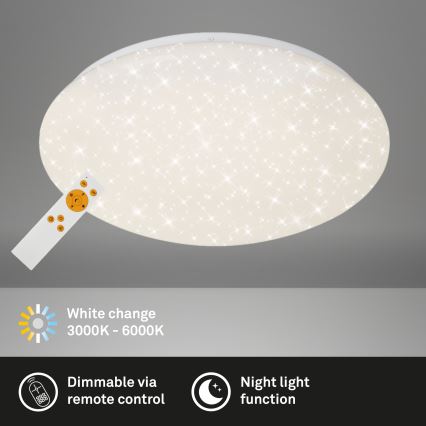 Brilo - LED prigušiva stropna svetiljka STARRY SKY LED/22W/230V 3000-6000K + daljinski upravljač