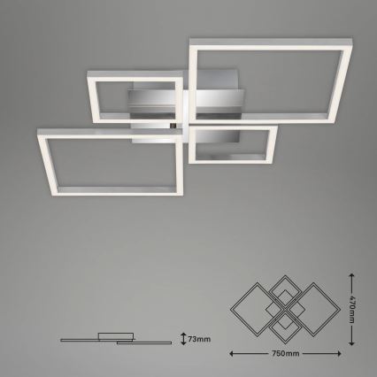 Brilo - LED prigušiva plafonski luster FRAME LED/44W/230V