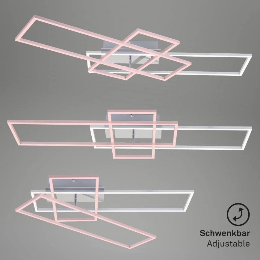 Brilo - LED prigušiva plafonska lampa FRAME LED/51W/230V 2700-5000K mat hrom + daljinski upravljač