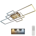 Brilo - LED prigušiva prislonjen stropni luster FRAME LED/51W/230V 2700–5000K braon/zlatna + daljinski upravljač