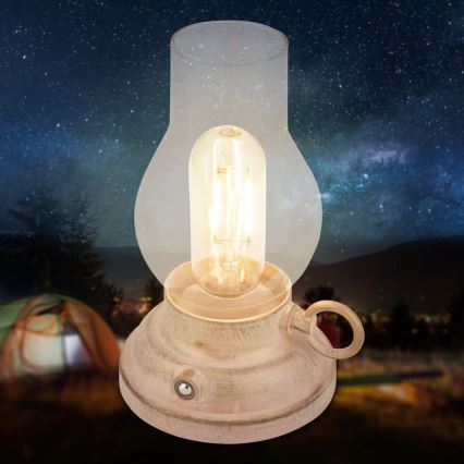 Brilo - LED prigušiva spoljašnja punjiva stona lampa KANEA LED/1,5W/5V IP44 1200 mAh bež