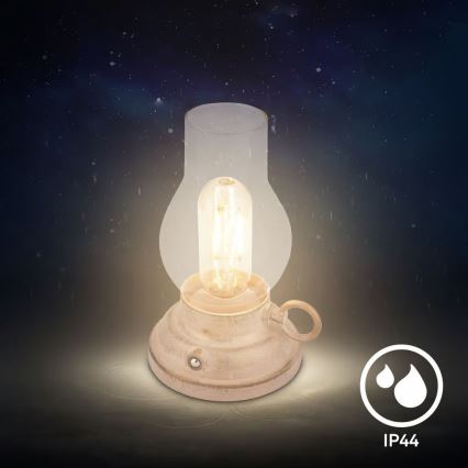 Brilo - LED prigušiva spoljašnja punjiva stona lampa KANEA LED/1,5W/5V IP44 1200 mAh bež