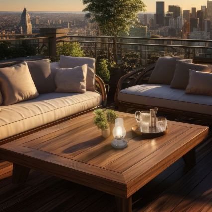 Brilo - LED prigušiva spoljna punjiva stona lampa KANEA LED/1,5W/5V IP44 1200 mAh antracit