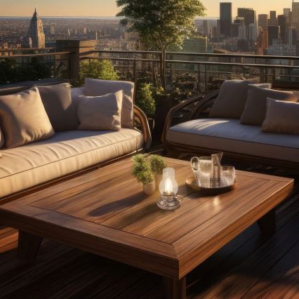 Brilo - LED prigušiva spoljašnja punjiva stona lampa KANEA LED/1,5W/5V IP44 1200 mAh bronzana