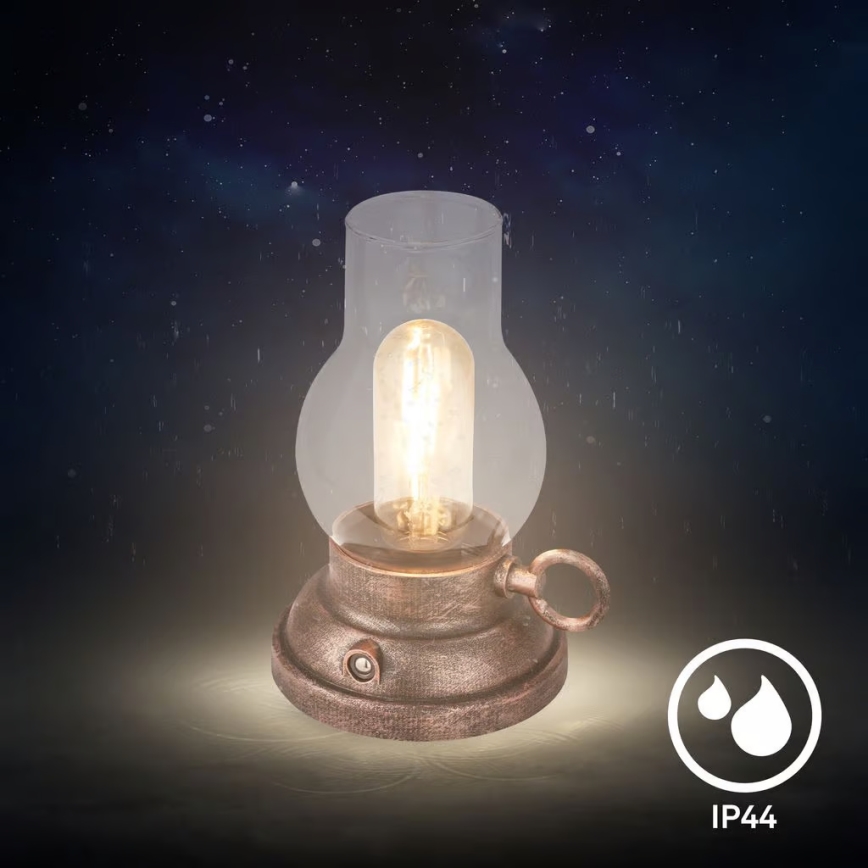 Brilo - LED prigušiva spoljašnja punjiva stona lampa KANEA LED/1,5W/5V IP44 1200 mAh bronzana