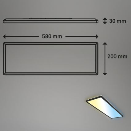 Brilo - LED prigušiva plafonsko svetlo SLIM LED/23W/230V 2700-6500K + daljinski upravljač