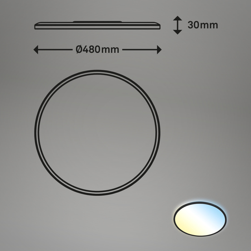 Brilo - LED prigušiva stropna svetiljka SLIM LED/31W/230V 2700-6500K + daljinski upravljač