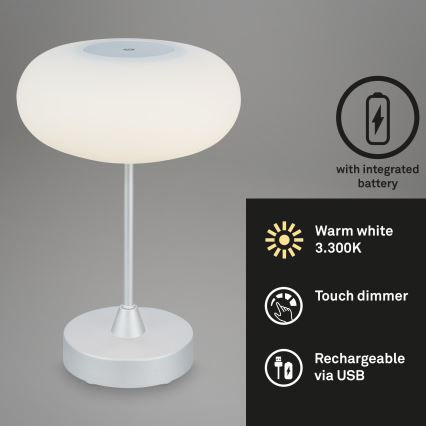Brilo - LED prigušiva punjiva stona lampa za spoljašnju upotrebu OLANA LED/3W/5V 3300K IP44 2000 mAh