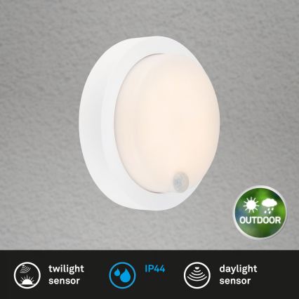 Brilo - LED punjiva spoljna zidna svetiljka sa senzorom LED/4W/5V 4400 mAh IP44 bela