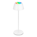 Brilo - LED RGB prigušiva punjiva dodirna spoljašnja stona lampa KIKI LED/2,6W/5V IP44 2600 mAh bela