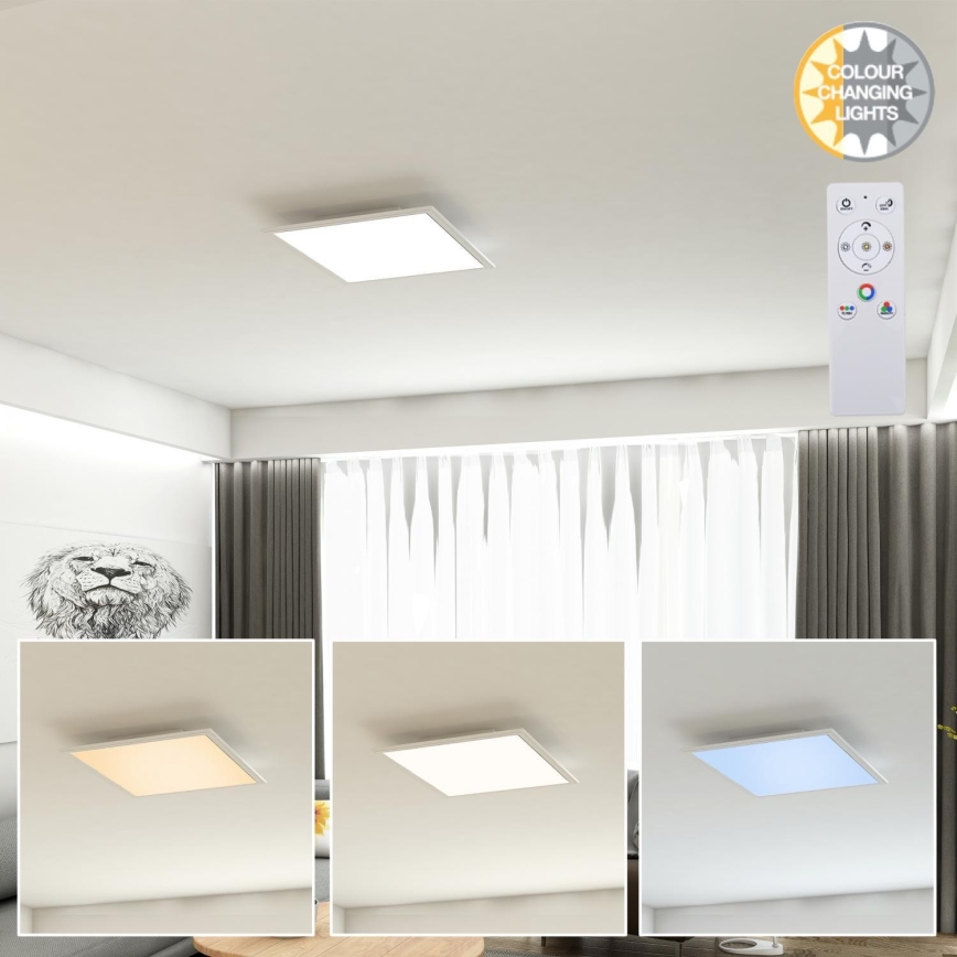 Brilo - LED RGB prigušiva stropna svetiljka COLOUR LED/15W/230V 3000-6500K + daljinski upravljač