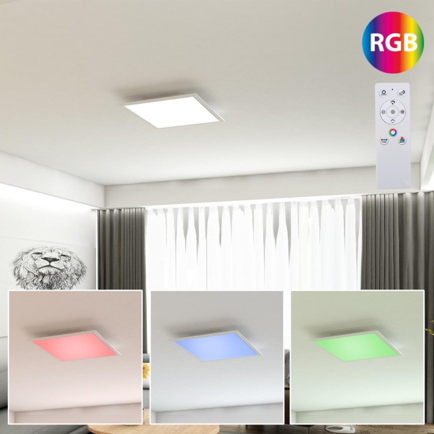 Brilo - LED RGB prigušiva stropna svetiljka COLOUR LED/15W/230V 3000-6500K + daljinski upravljač