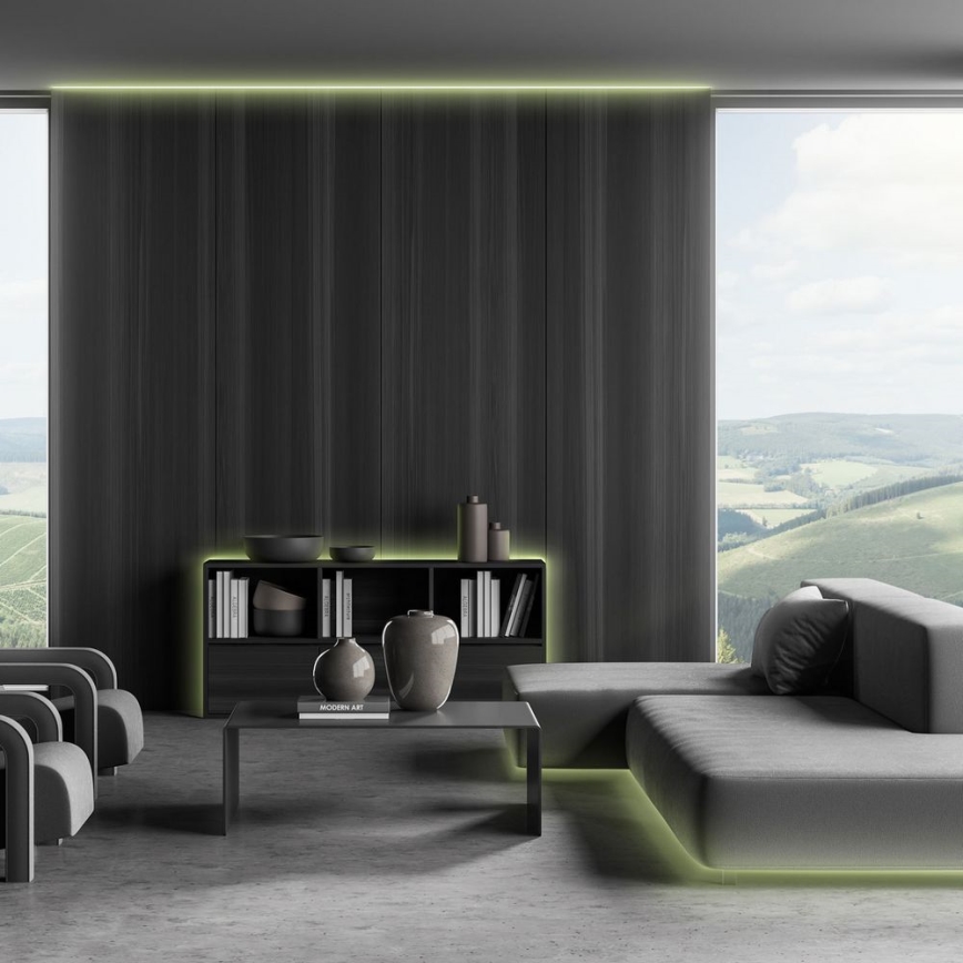 Brilo - LED RGB prigušiva traka 11,5m LED/24W/230V + daljinski upravljač