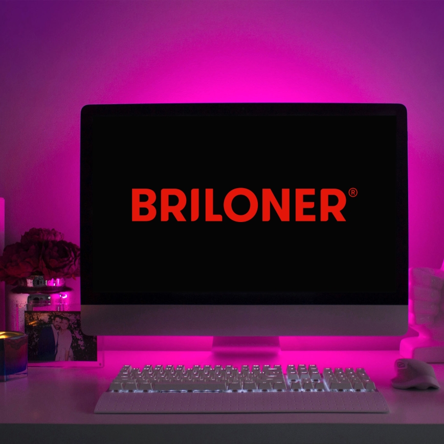 Brilo - LED RGB prigušiva traka 6,6m LED/6W/USB + daljinski upravljač