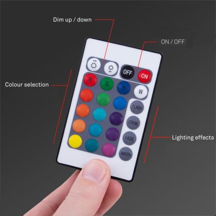 Brilo - LED RGB prigušiva traka 6,6m LED/6W/USB + daljinski upravljač