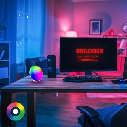 Brilo - LED RGBIC prigušiva punjiva stona lampa TARA LED/6W/5V 3000-6500K Wi-Fi Tuya + daljinski upravljač