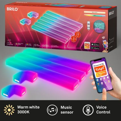 Brilo - LED RGBIC prigušiva svetlosna traka Pametna LED/24W/230V Wi-Fi Tuya