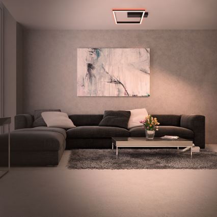 Brilo - RGBW LED prigušiva plafonska svetiljka FRAME LED/18W/230V 2700-6500K + daljinski upravljač
