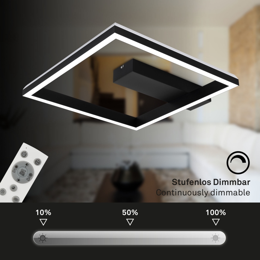 Brilo - RGBW LED prigušiva plafonska svetiljka FRAME LED/18W/230V 2700-6500K + daljinski upravljač