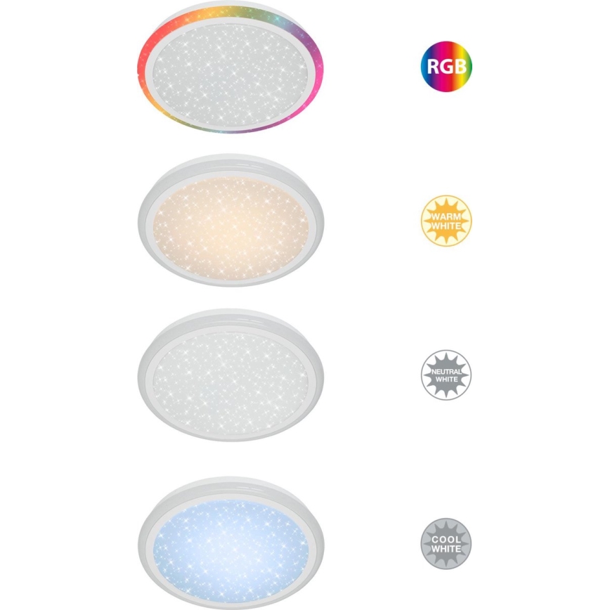 Brilo - LED RGBW prigušiva plafonska svetiljka STARRY SKY LED/24W/230V 3000-6500K + daljinski upravljač
