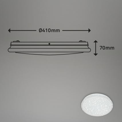 Brilo - LED RGBW prigušiva plafonska svetiljka STARRY SKY LED/24W/230V 3000-6500K + daljinski upravljač