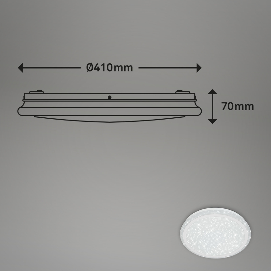 Brilo - LED RGBW prigušiva plafonska svetiljka STARRY SKY LED/24W/230V 3000-6500K + daljinski upravljač