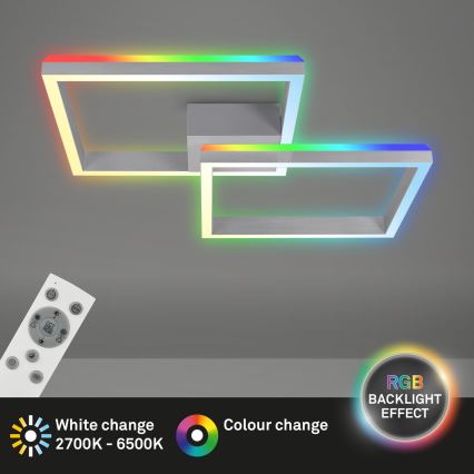 Brilo - LED RGBW prigušiva plafonska lampa FRAME 2xLED/17W/230V 2700-6500K + daljinski upravljač