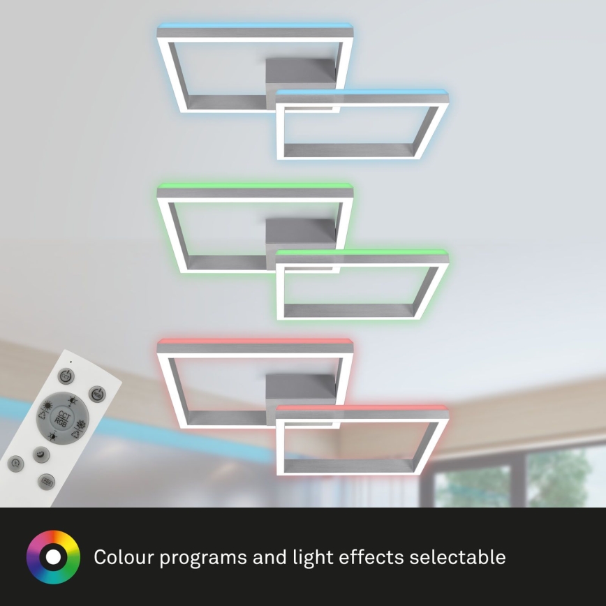 Brilo - LED RGBW prigušiva plafonska lampa FRAME 2xLED/17W/230V 2700-6500K + daljinski upravljač