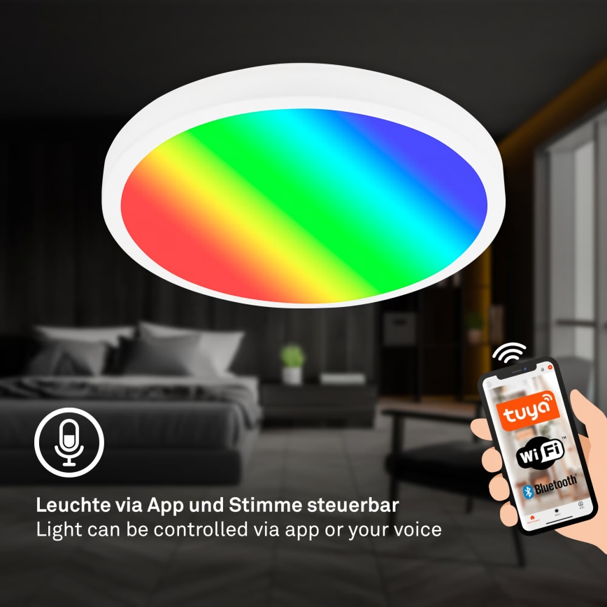Brilo - LED RGBW prigušiva stropna svetiljka LED/20W/230V 2200-6500K Wi-Fi Tuya prečnik 27 cm