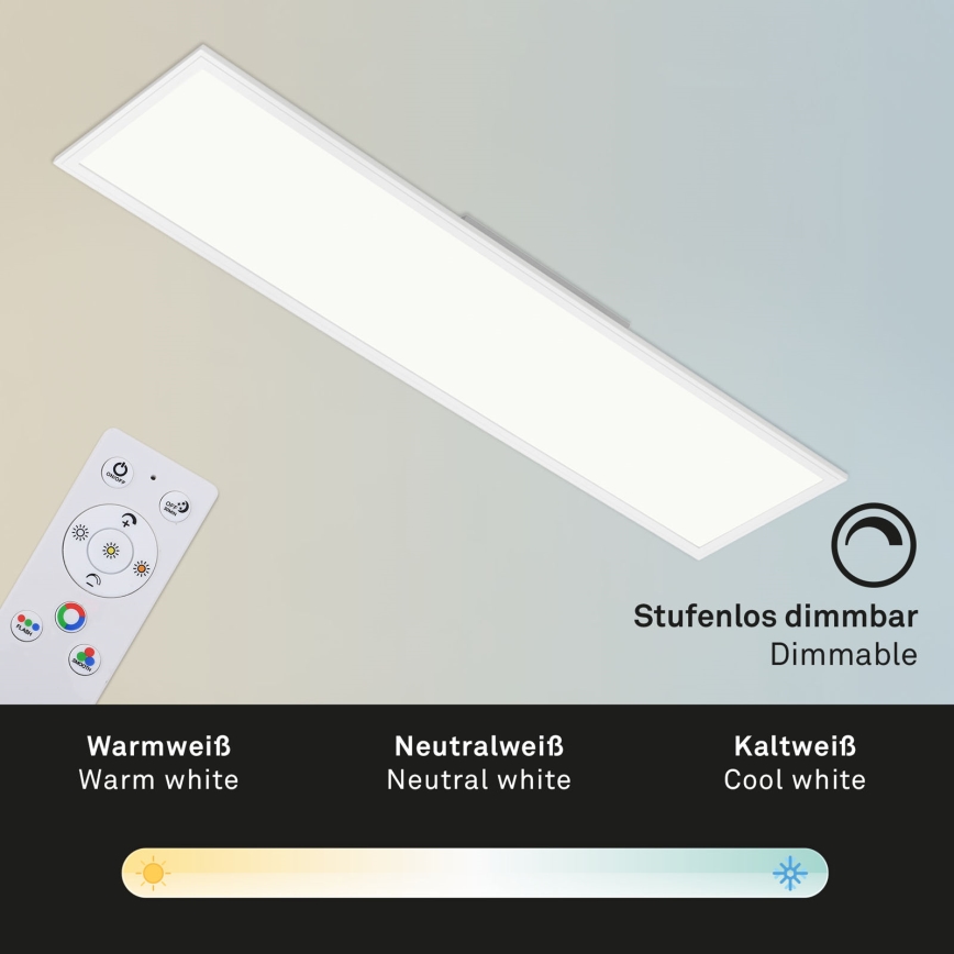 Brilo - LED RGBW prigušiva plafonska svetiljka SLIM LED/40W/230V 3000-6500K + daljinski upravljač