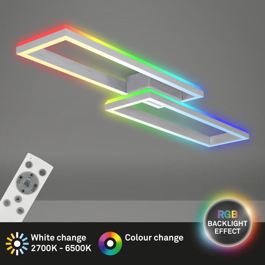 Brilo - LED RGBW prigušiva plafonski luster FRAME 2xLED/21W/230V 2700-6500K + daljinski upravljač