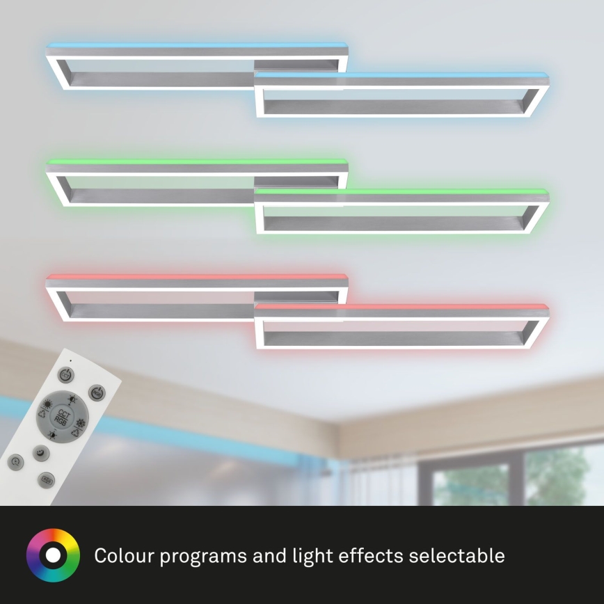 Brilo - LED RGBW prigušiva plafonski luster FRAME 2xLED/21W/230V 2700-6500K + daljinski upravljač