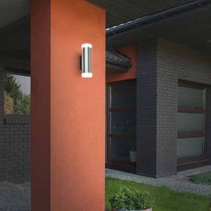 Brilo - LED spoljno zidno svetlo 2xGU10/4,7W/230V IP44 4000K matirani hrom