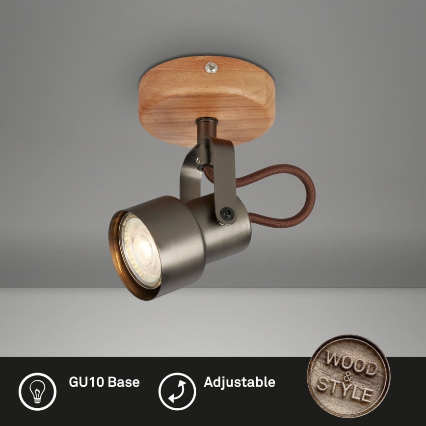 Brilo - LED spot svetiljka TAHUN 1xGU10/5W/230V 3000K braon