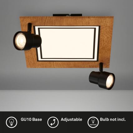 Brilo - LED stropna svetiljka LED/12W/230V + 2xGU10/9W 3000K