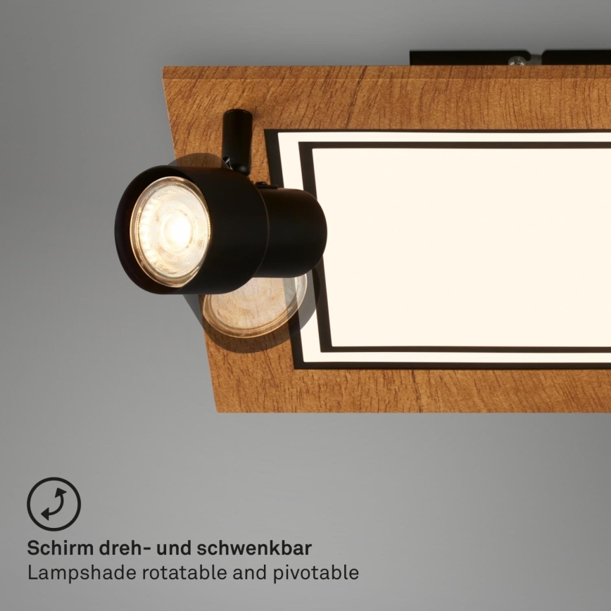 Brilo - LED stropna svetiljka LED/12W/230V + 2xGU10/9W 3000K
