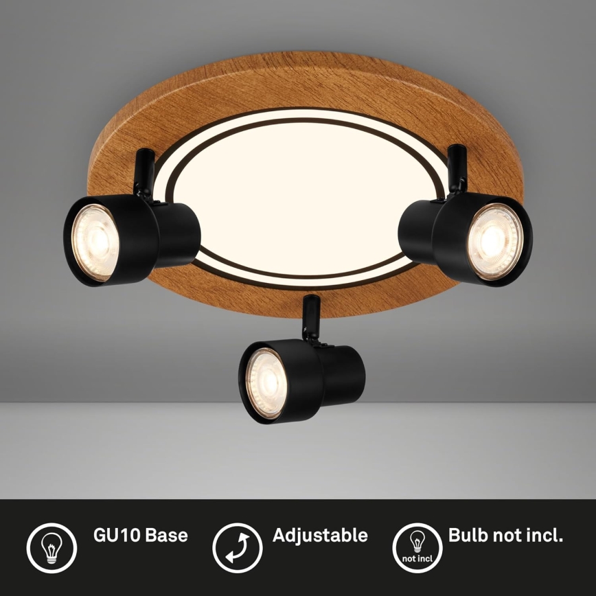 Brilo - LED stropna svetiljka LED/12W/230V + 3xGU10/9W 3000K