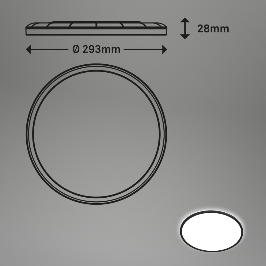 Brilo - LED stropna svetiljka SLIM LED/18W/230V, prečnika 29,3 cm