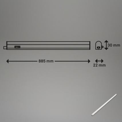 Brilo - LED svetlo za ugradnju ispod ormarića LED/10W/230V 4000K 87,3 cm