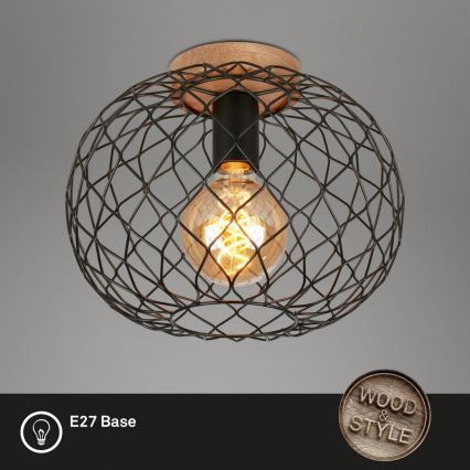 Brilo - Plafonsko svetlo WINKI 1xE27/40W/230V kaučukovo drvo