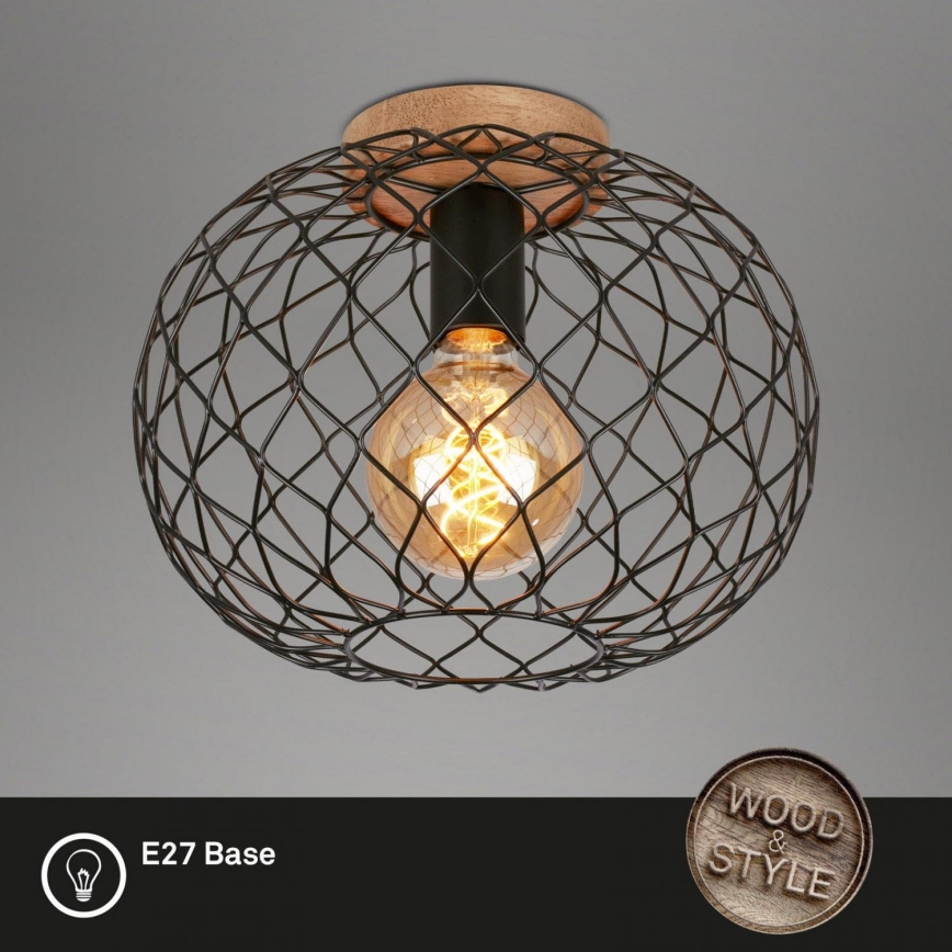 Brilo - Plafonsko svetlo WINKI 1xE27/40W/230V kaučukovo drvo