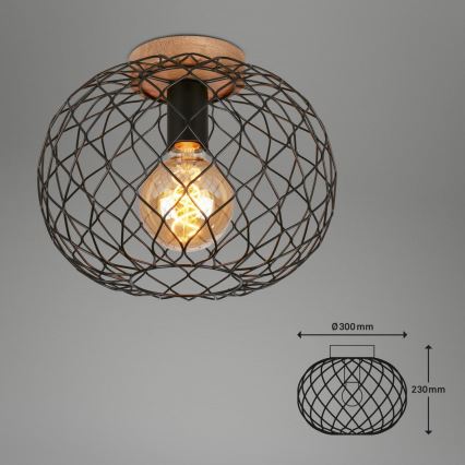 Brilo - Plafonsko svetlo WINKI 1xE27/40W/230V kaučukovo drvo