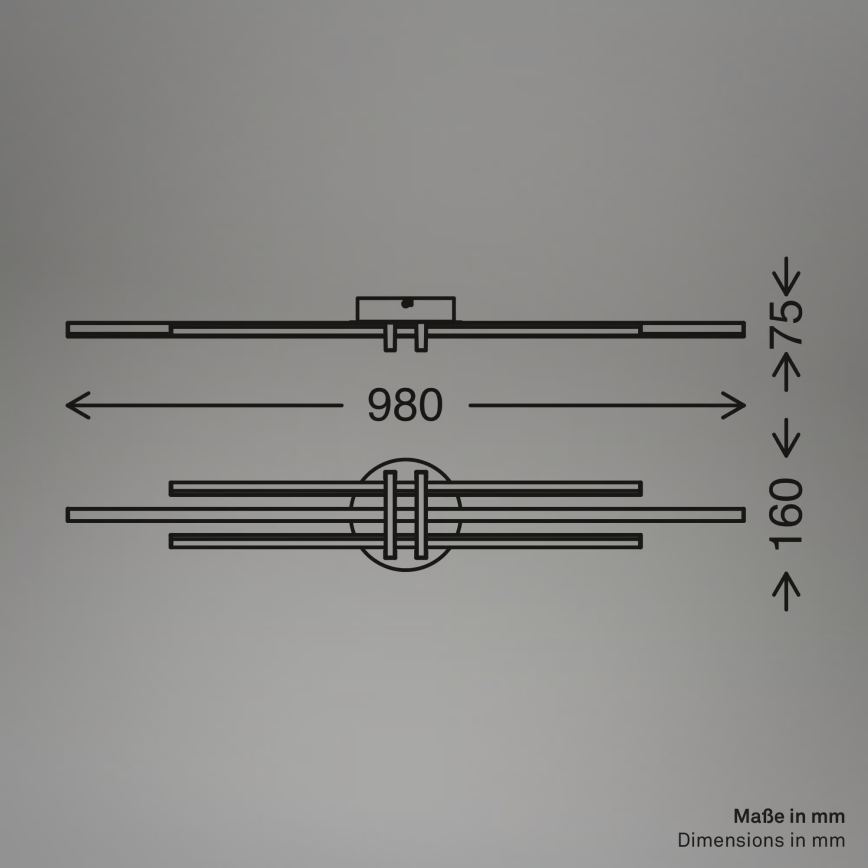 Brilo - plafonsko LED svetlo TINKA LED/30W/230V 3000K crna