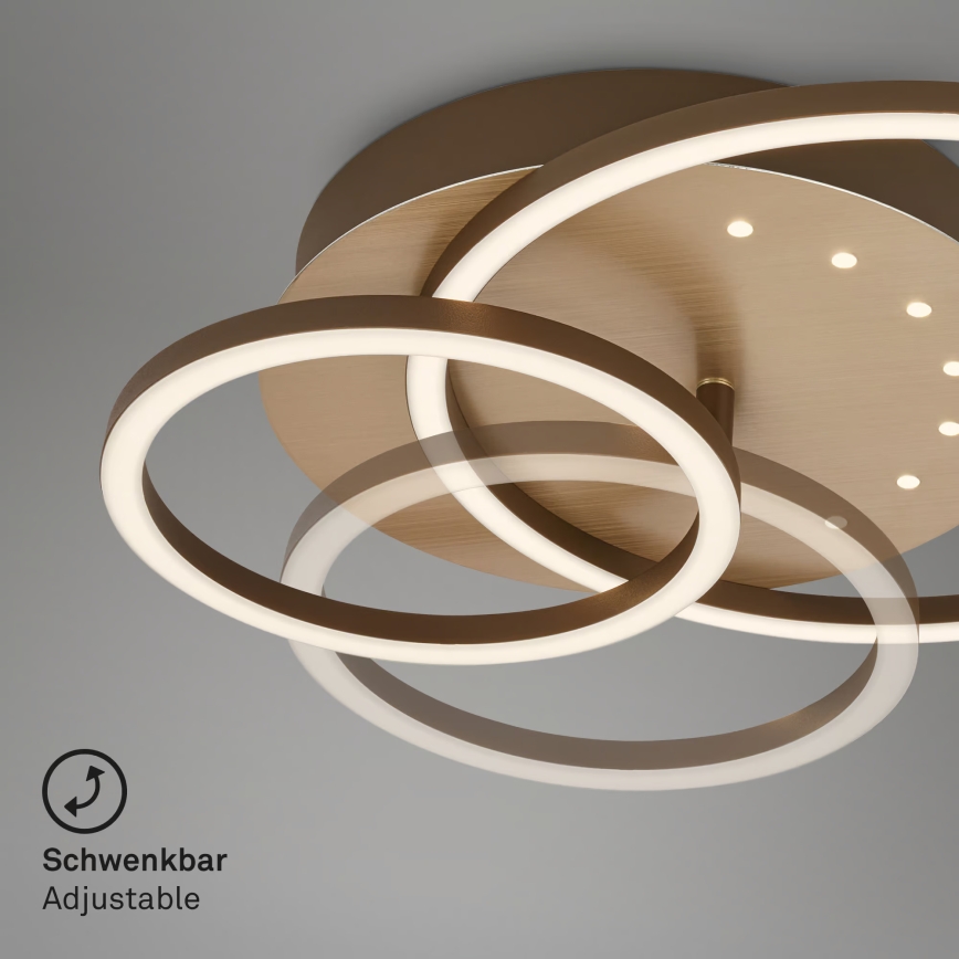 Brilo - prigušiva LED plafonska svetiljka LED/26W/230V 3000K braon