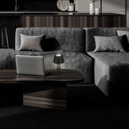 Brilo - prigušiva LED punjiva spoljna stona lampa LED/3,5W/5V IP44 crna