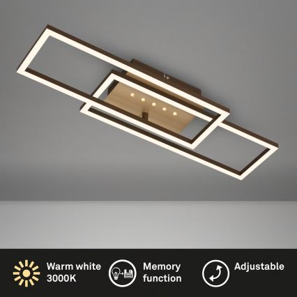 Brilo - prigušiva stropna LED svetiljka LED/30W/230V 3000K braon