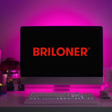 Brilo - LED RGBW prigušiva traka MUSIC 6,6m LED/7,5W/USB Wi-Fi Tuya