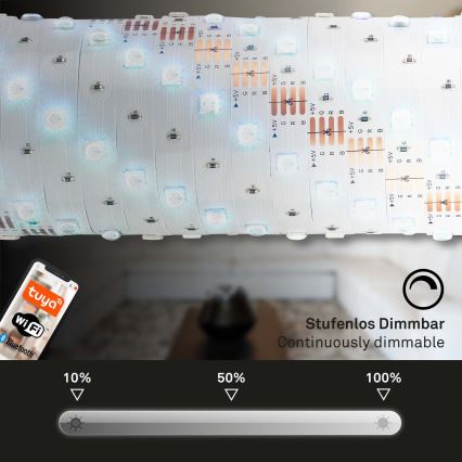 Brilo - LED RGBW prigušiva traka MUSIC 6,6m LED/7,5W/USB Wi-Fi Tuya